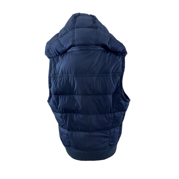"Abercrombie & Fitch" Navy, Puffer, Zip Up Vest, Hooded, Y2K, Vintage,SZ L - Picture 5 of 14